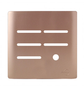 Placa p/ 5 Interruptores + furo 4x4 - Novara Ouro Rose 